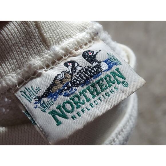 Vtg Northern Reflections Garden Gate Cottagecore Sweatshirt Cozy Aesthetic L/XL - Picture 9 of 9